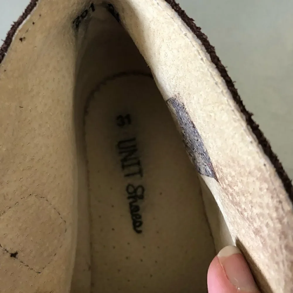 Unit Shoes Brown Suede Booties‎
